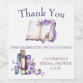 Lilac Een nieuw hoofdstuk begint Baby, Bruidsmeisj Wijn Etiket (Enkel label)