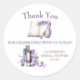 Lilac Een nieuw hoofdstuk begint douche favoriet c Ronde Sticker