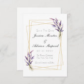 Lilac en goud bewaar de data kaart (Voorkant / Achterkant)