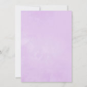 Lilac en houtskoolbloemen gereduceerde gastlijst aankondiging (Achterkant)