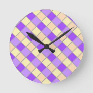 Lilac en Perzik Ronde Klok