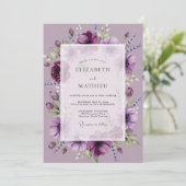 Lilac Enchanting Spring Wedding Kaart (Staand voorkant)