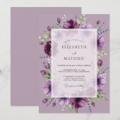 Lilac Enchanting Spring Wedding Kaart (Voorkant / Achterkant)