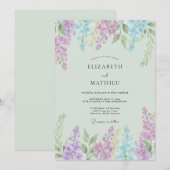 Lilac Ethische Bloesem Bruiloft Kaart (Voorkant / Achterkant)
