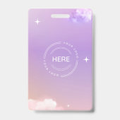 Lilac Event Personeel Aangepaste Logo Naam Badge (Achterkant)