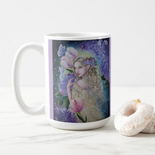 Lilac fairy mug koffiemok (Met donut)