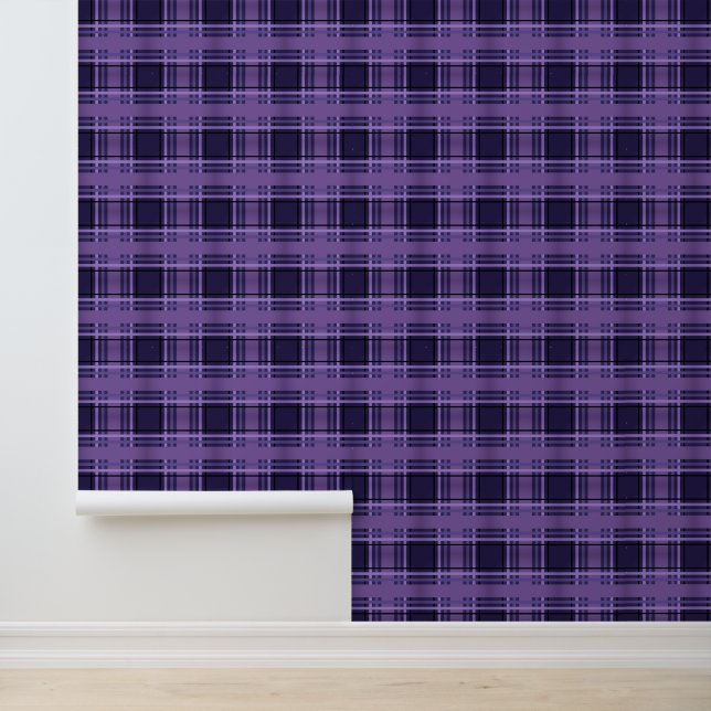 Lilac Fields Plaid Tartan Behang (Applicatie)