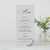 Lilac floral Elegant Calligraphy Menu (Staand voorkant)