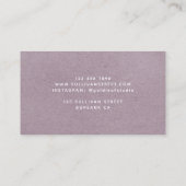 Lilac Floral Gold Luxe Nail Salon Visitekaartje (Achterkant)