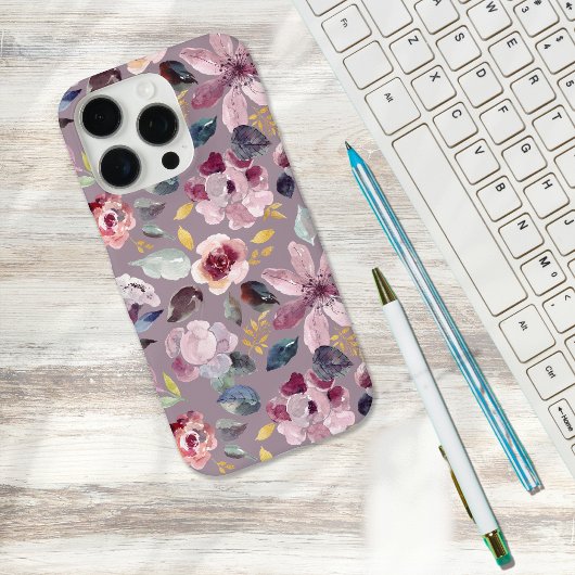 Lilac Floral Pattern  Case-Mate iPhone Case
