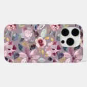 Lilac Floral Pattern  Case-Mate iPhone Case (Achterkant (horizontaal))