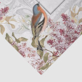 Lilac Flower Bird French Ornate Frame Decoupage    Tissuepapier (Detail)