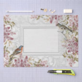 Lilac Flower Bird French Ornate Frame Decoupage    Tissuepapier (Craft)