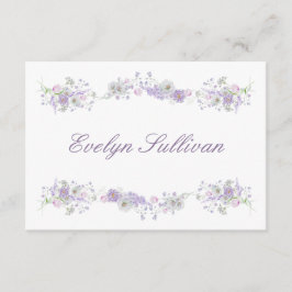 Lilac Flowers Flat Place Card