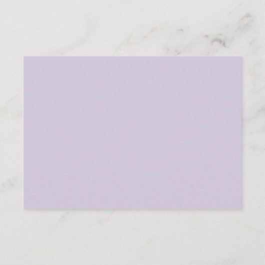 Lilac Flowers Flat Place Card (Achterkant)