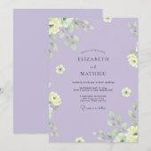 Lilac Geel Loof Eucalyptus Bruiloft Kaart (Voorkant / Achterkant)