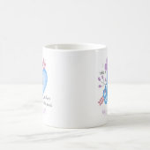 Lilac Gepersonaliseerde Quote Doodle Groot Hart Koffiemok (Center)