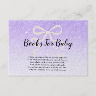 Lilac glittersjablone coquette strik Boeken Baby  Informatiekaartje