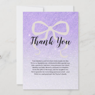 Lilac glittersjabloon coquette strik bedankt