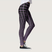 Lilac Glow Grid op zwarte leggings (Rechts)