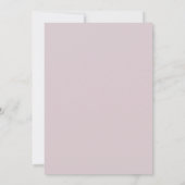 Lilac Gouden Blad Huwelijk Kaart (Achterkant)