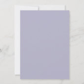 Lilac Grey Petal Bruiloft Kaart (Achterkant)
