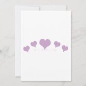 Lilac Hearts Design Bruiloft Kaart (Achterkant)
