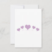 Lilac Hearts Design Bruiloft RSVP Kaartje (Achterkant)