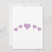Lilac Hearts Design Wedding Save The Date (Achterkant)