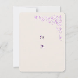 Lilac Hearts Twin Love Baby Shower RSVP Kaartje