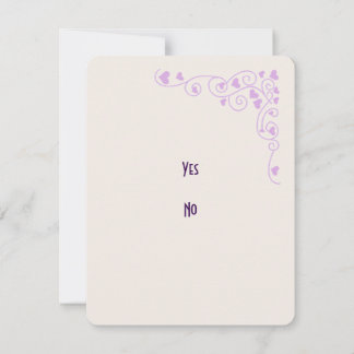 Lilac Hearts Twin Love Baby Shower RSVP Kaartje