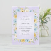 Lilac Honey Petal Bruiloft Kaart (Staand voorkant)