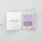 Lilac Huwelijks Dank Je Wel Aangepaste Foto Notiti Bedankkaart (Binnen)