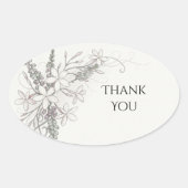 Lilac Hydrangea Bloemige Bedank Sticker (Voorkant)
