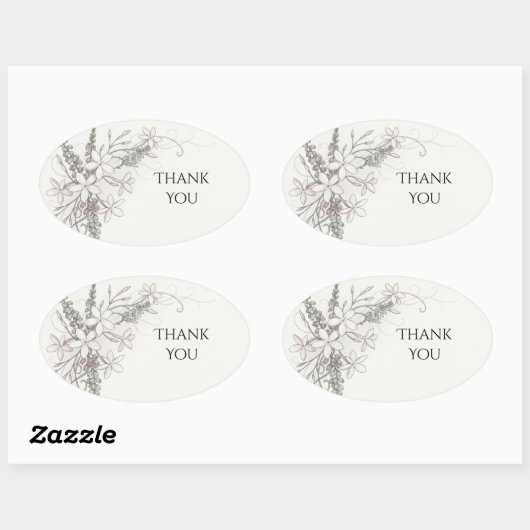 Lilac Hydrangea Bloemige Bedank Sticker (Vel)