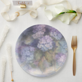 Lilac Hydrangea Watercolor Luncheon Napkin Papieren Bordje