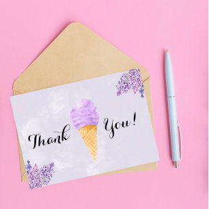Lilac Ijs Bridal Shower Bedankkaart