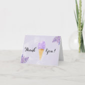 Lilac Ijs Bridal Shower Dank Je Kaart (Voorkant)