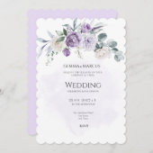 Lilac Infusion Bloemen Bruiloftsinvatie Kaart (Voorkant / Achterkant)