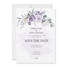 Lilac Infusion Save the Date Wedding Stationery