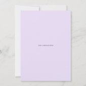 Lilac Infusion Save the Date Wedding Stationery Kaart (Achterkant)