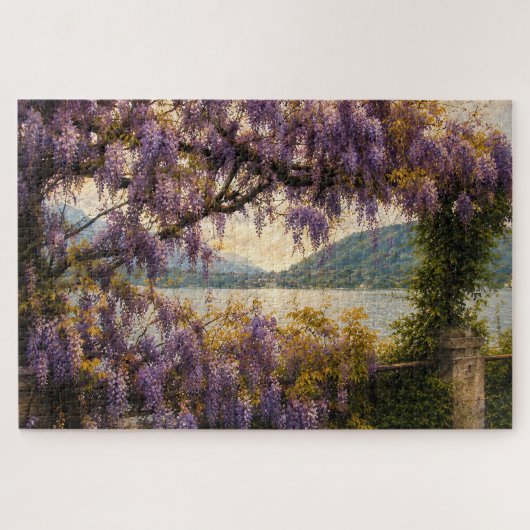 Lilac Italië Meer Uitzicht Puzzel (Horizontaal)