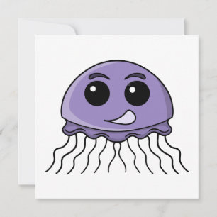 Lilac Jellyfriend Cartoon Feestdagenkaart
