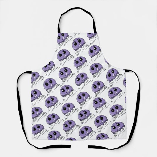 Lilac Jellyfriend Cartoon Schort (Voorkant)