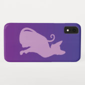 Lilac Kat op Paars Case-Mate iPhone Case (Achterkant (horizontaal))
