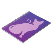 Lilac Kat op Paars Notitieboek (Linkerzijde)