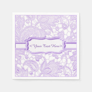 Lilac Lace Elegante Paarse Persoonlijke Servetten