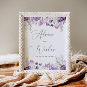 Lilac lavendel advies en wensen voor pasgetrouwden poster