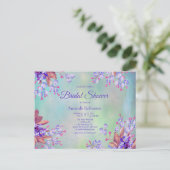 Lilac Lavendel Bloem Bruidsmeisjesfeest Briefkaart (Staand voorkant)