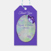 Lilac Lavendel Bloem Bruiloft Cadeaulabel (Voorkant)